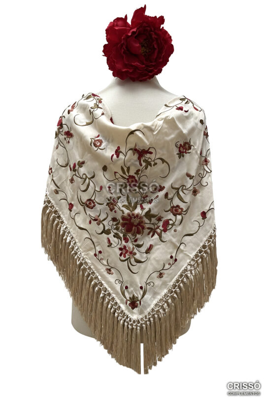 MANTÓN CARMEN BEIGE CUADRADO